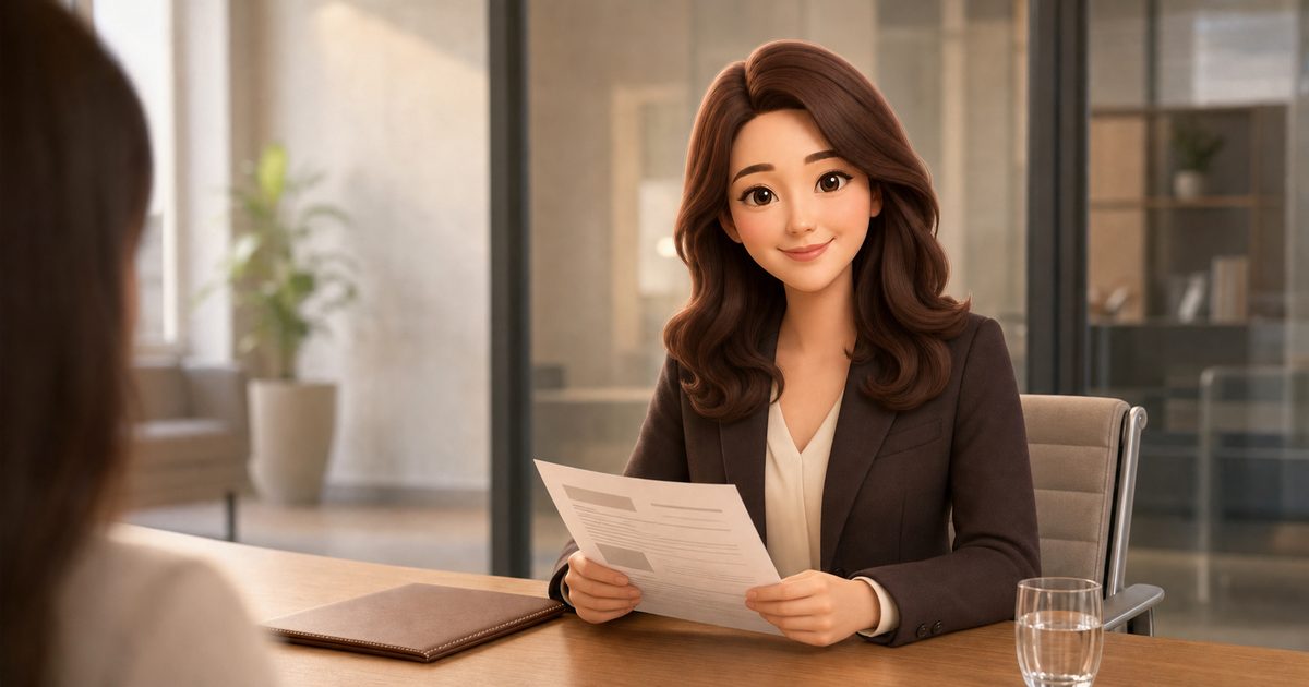 영어 면접에서 나를 소개하기 상황에서 대화 상대 루미