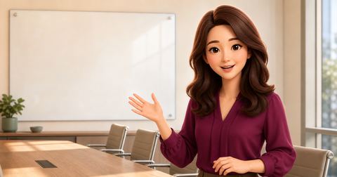 대화 중 반복되는 끼어들기 멈추기 상황 일러스트